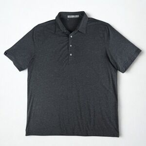 Criquet Performance Polo Shirt Mens XL Charcoal Gray Golf Pima Cotton Blend